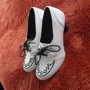 T.u.k. pin up heel, womens 7, white